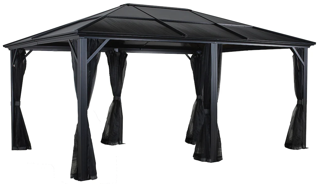 Sojag Pavillon Meridien anthrazit Aluminium B/H/L: ca. 343x270x463 cm günstig online kaufen