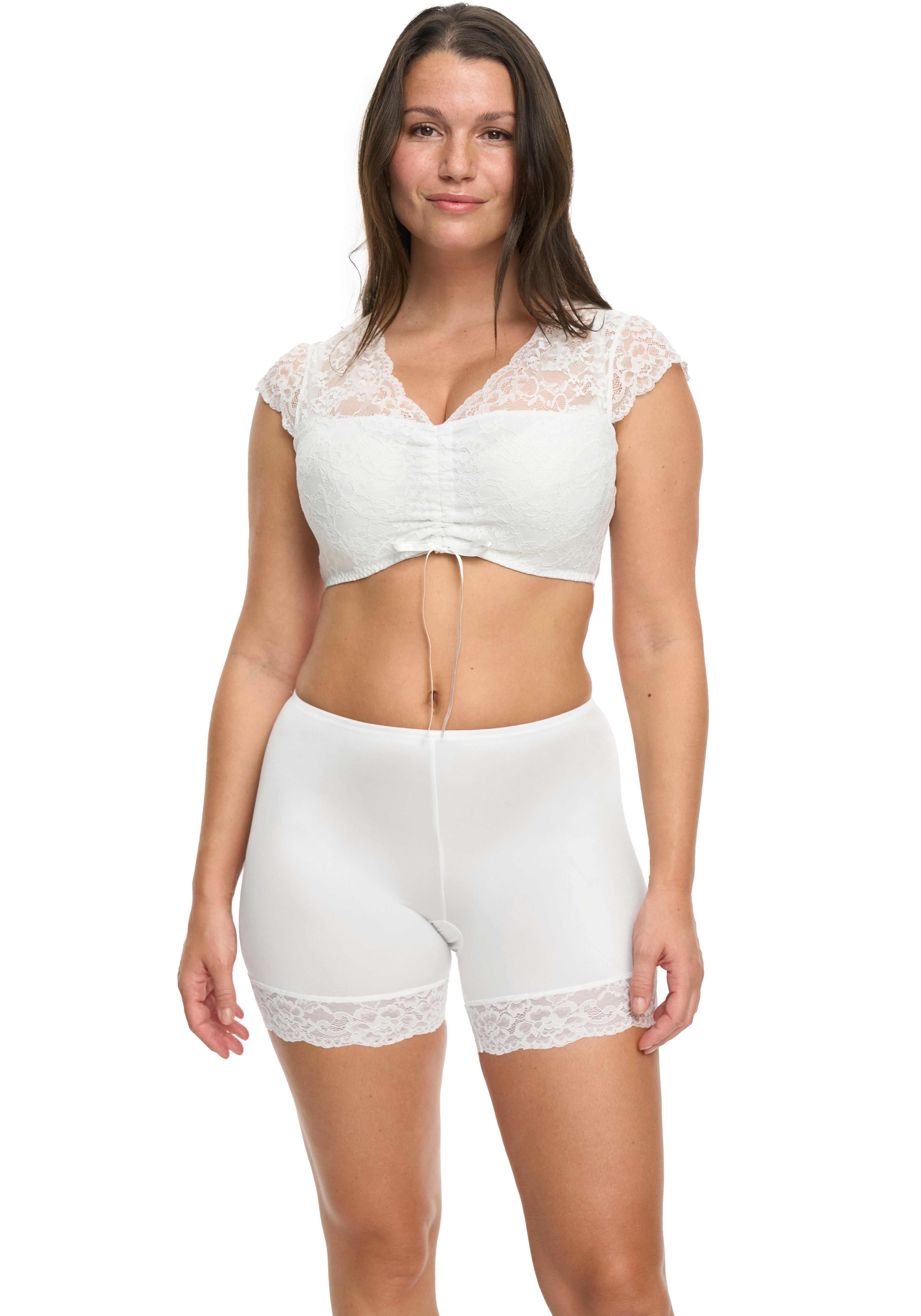 Susa Dirndlbluse Wiesn-Zauber Kurzarm, florale Spitze, günstig online kaufen