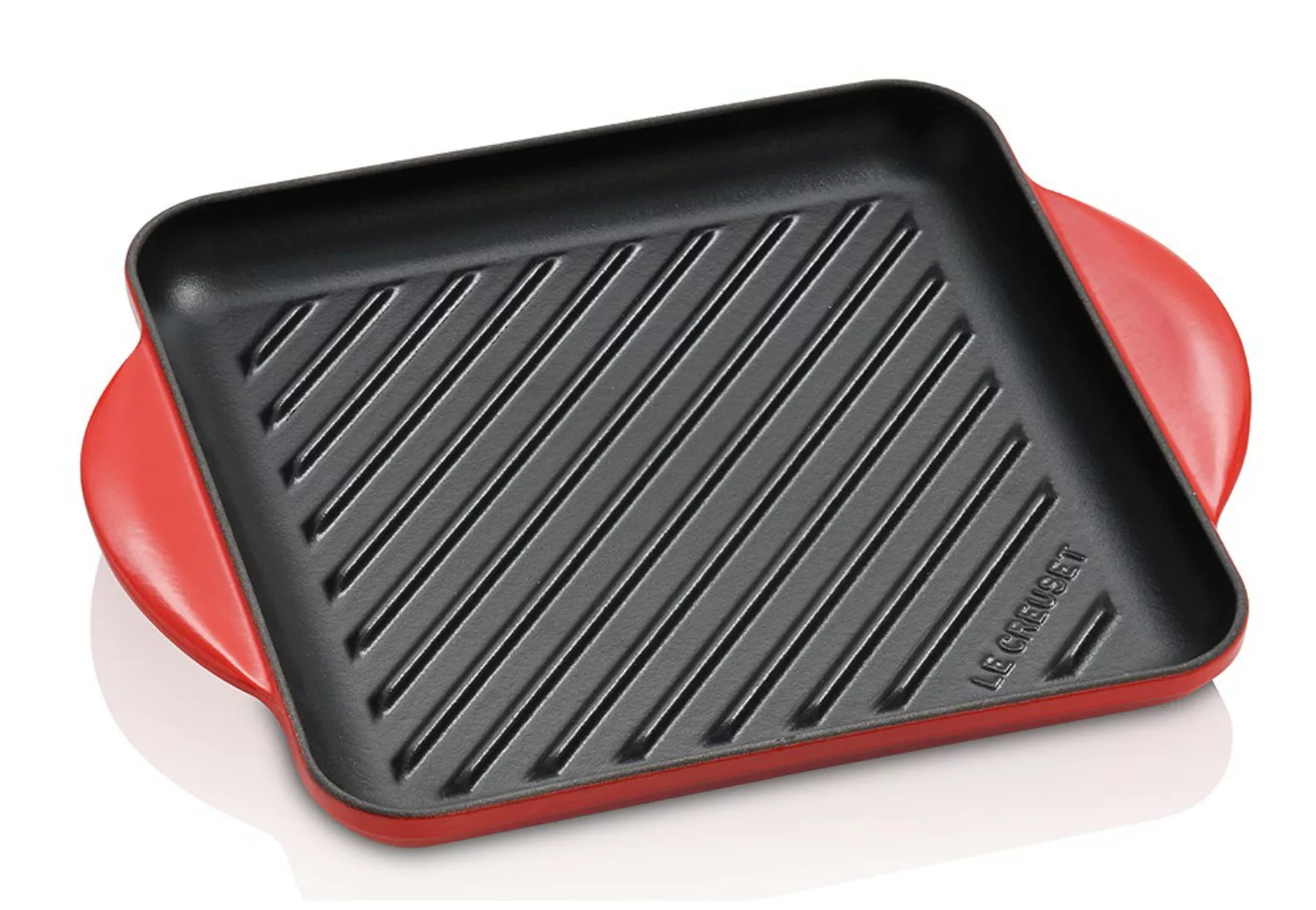 Le Creuset Grillplatte quadratisch Gusseisen Kirschrot 24cm günstig online kaufen