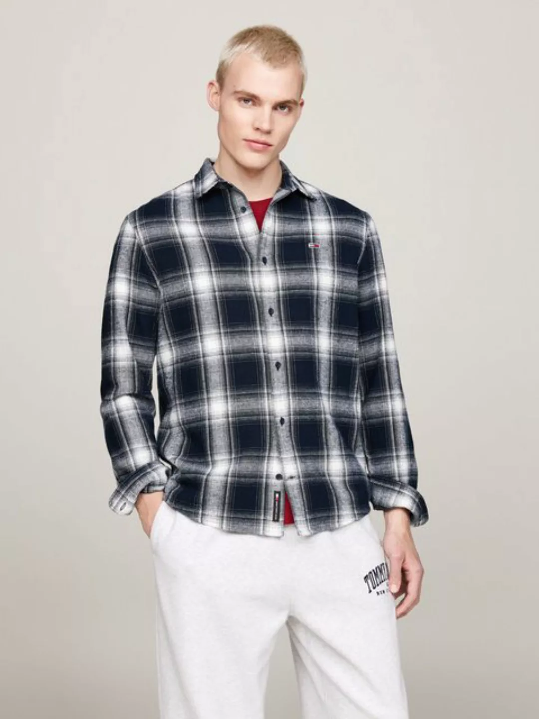 Tommy Jeans Langarmhemd "TJM REG CHECK FLANNEL SHIRT EXT" günstig online kaufen