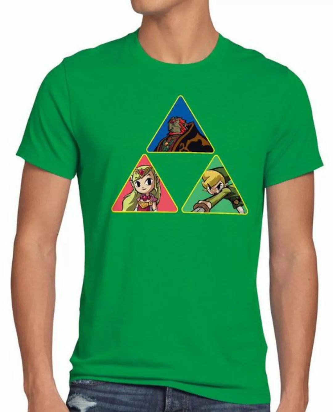 style3 Print-Shirt Herren T-Shirt Triforce Link Gamer Hyrule boy zelda game günstig online kaufen