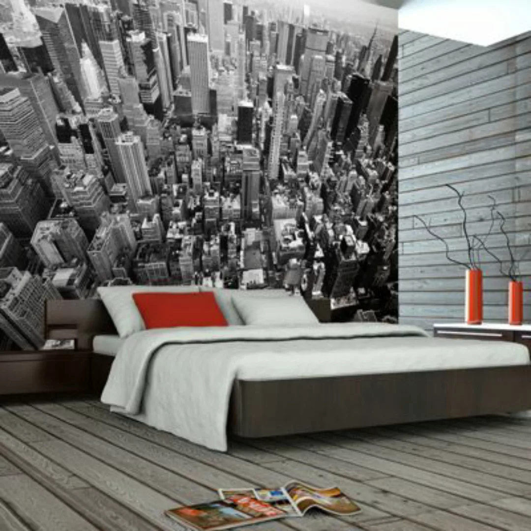 artgeist Fototapete USA, New York: schwarz-weiß schwarz/weiß Gr. 300 x 231 günstig online kaufen