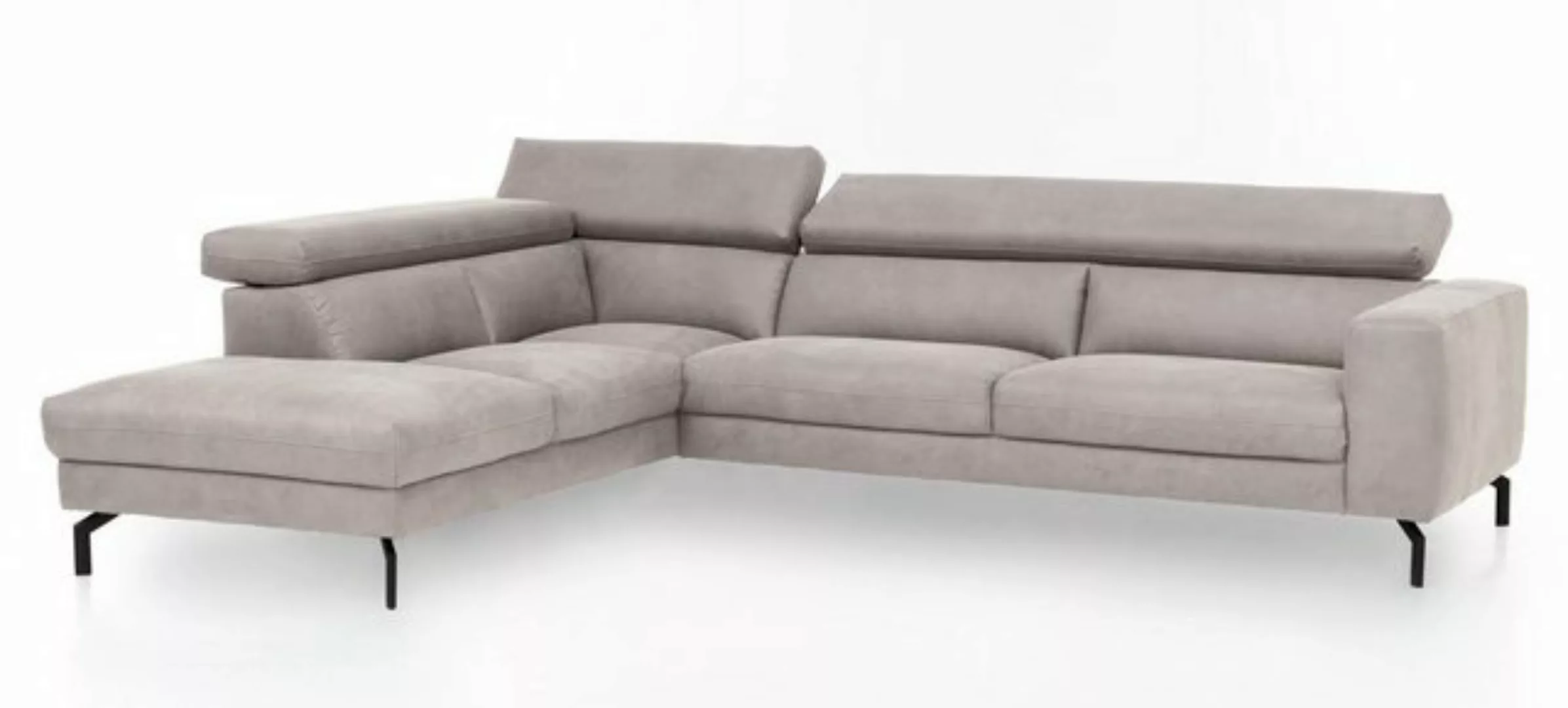 Feldmann-Wohnen Ecksofa Chenna, Chennai 1 Teile, 284x233x76-96cm silber Ott günstig online kaufen