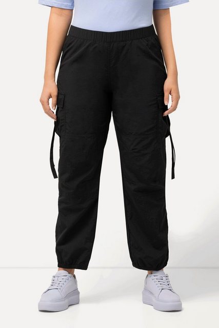 Ulla Popken Cargoshorts Cargohose Utility-Style Elastikbund Gummisaum günstig online kaufen