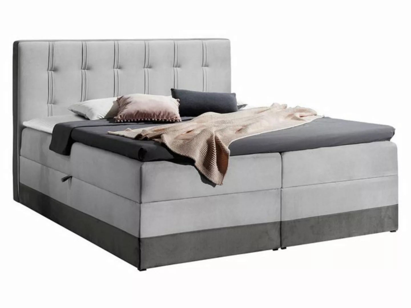 MIRJAN24 Boxspringbett Royal (Hauptmatratze, Matratzen-Topper), mit zwei Be günstig online kaufen