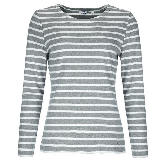 modAS Langarmshirt Damen Langarm-Shirt mit Streifen Bretonisches Streifensh günstig online kaufen