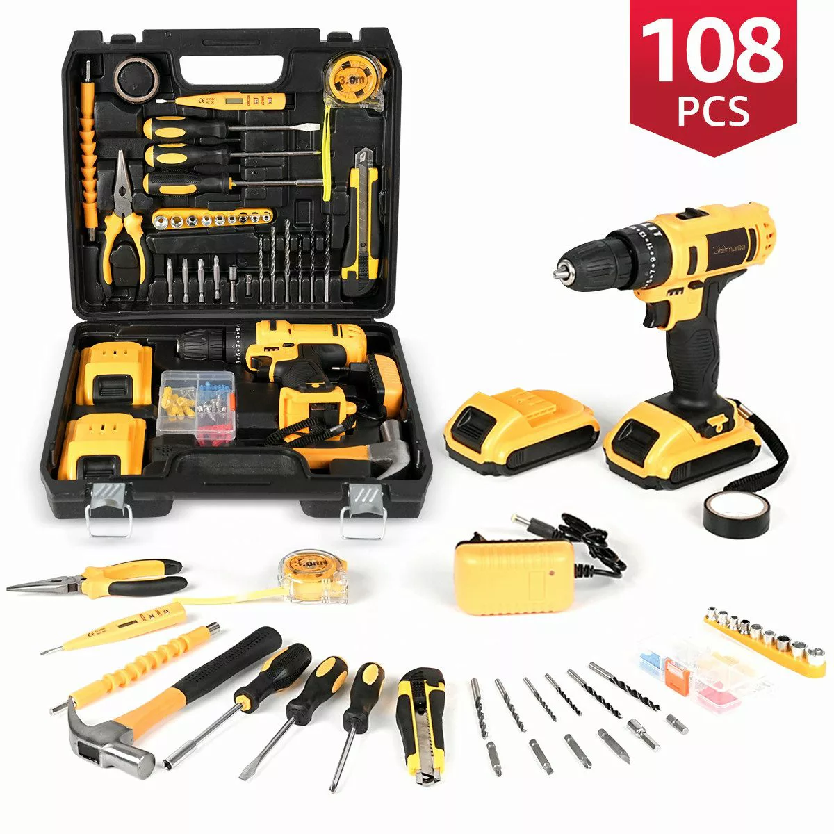 LifeImpree Akku-Bohrschrauber 21V Akkuschrauber Set, Akkubohrer günstig online kaufen