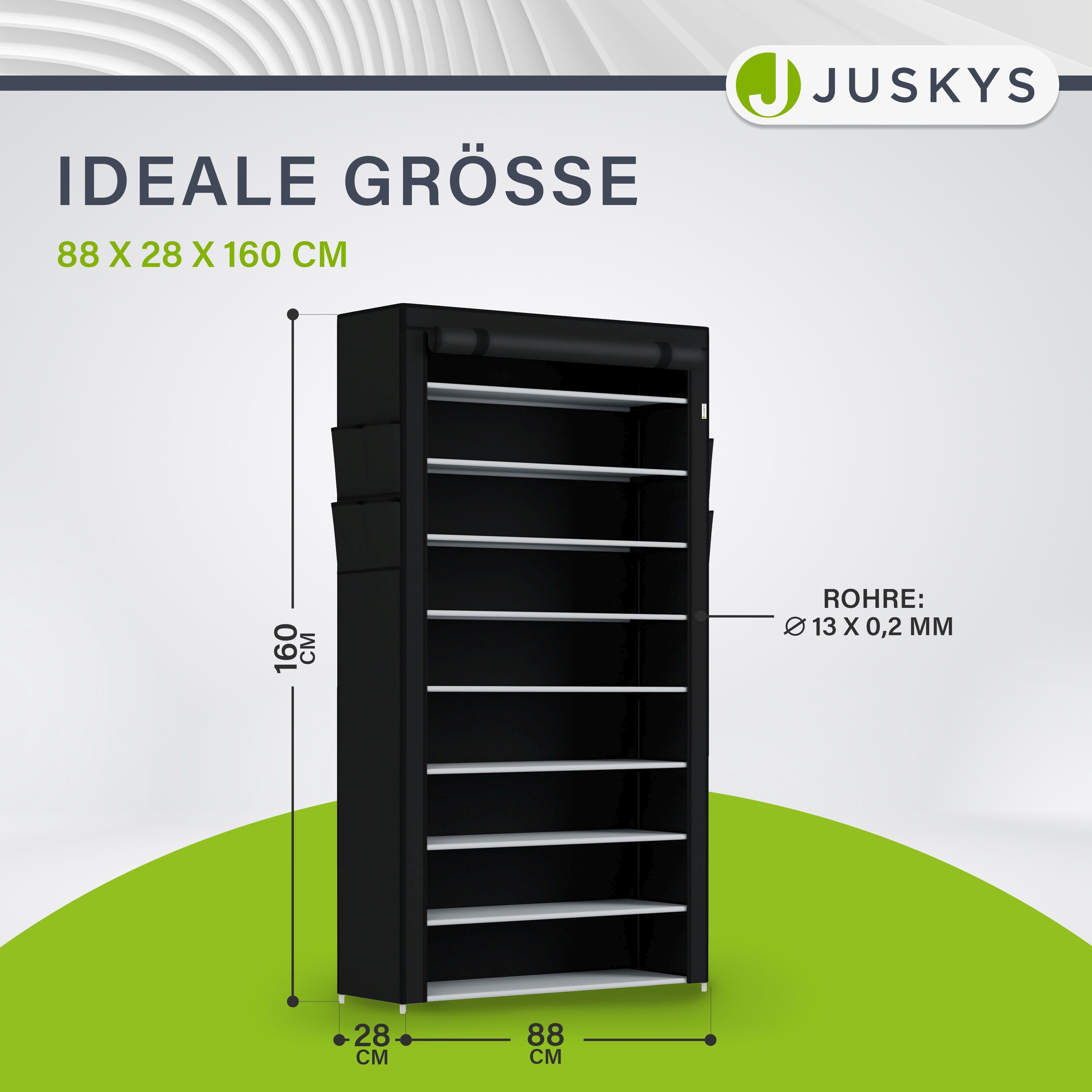 Juskys Schuhregal L, mit 2 Seitentaschen, günstig online kaufen