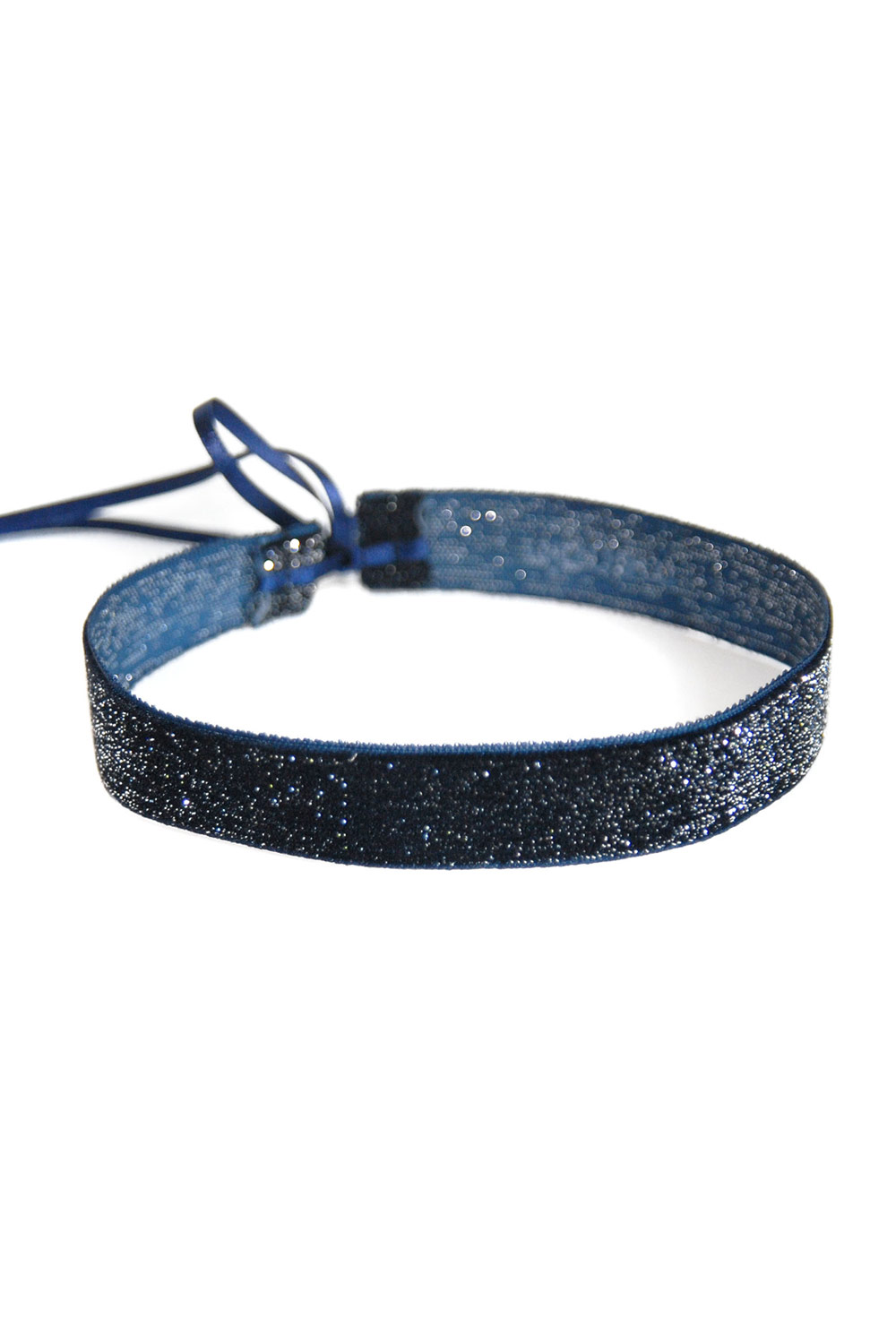 Mondin STARRY VELVET NIGHT BLUE - Samt-Glitter-Halsband Hals- und Armschmuc günstig online kaufen