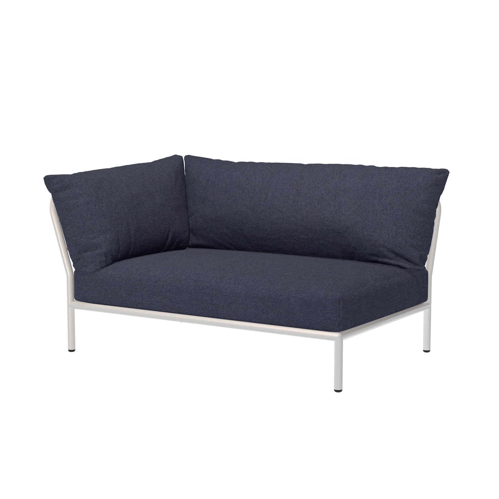 LEVEL2 Outdoor Sofa Lounge-Modul 2 Indigo Weiß Links günstig online kaufen