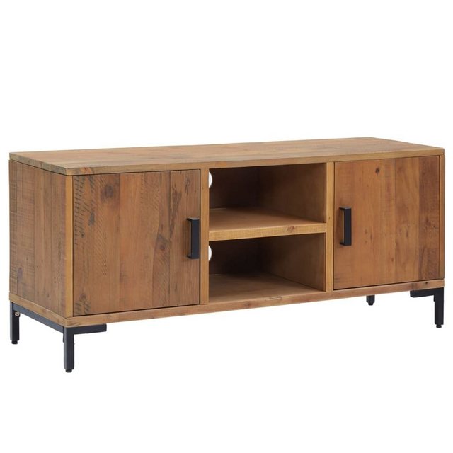 vidaXL TV-Schrank TV-Schrank Braun 110x35x48 cm Massivholz Kiefer Recycelt günstig online kaufen