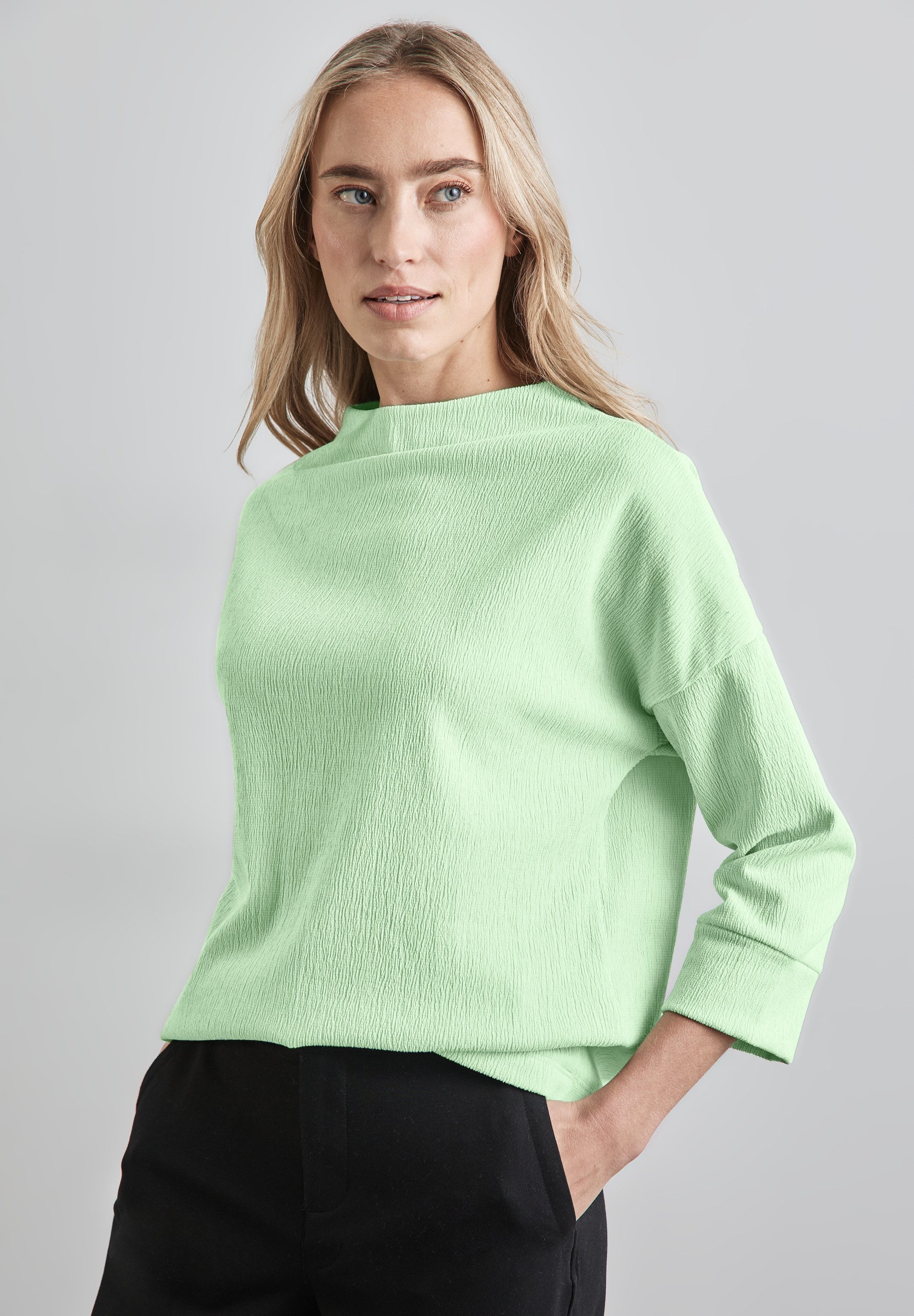 STREET ONE 3/4-Arm-Shirt, mit U-Boot-Ausschnitt günstig online kaufen