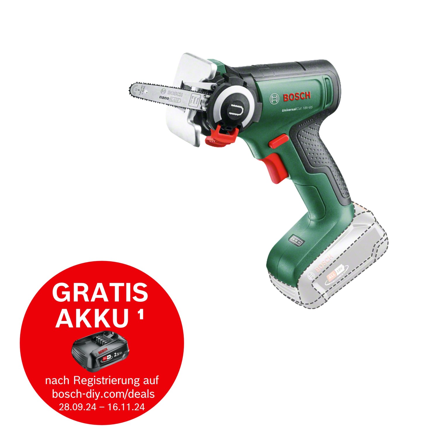 Bosch Akku-Säge mit NanoBlade-Technologie UniversalCut 18V-65 Solo günstig online kaufen