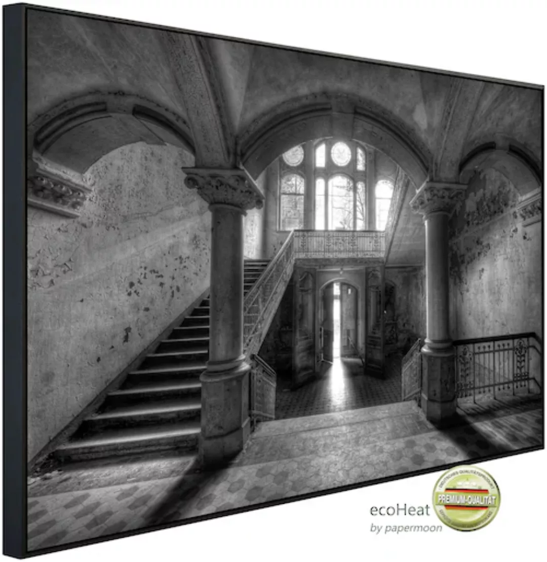 Papermoon Infrarotheizung »Gebäude Schwarz & Weiß«, sehr angenehme Strahlun günstig online kaufen
