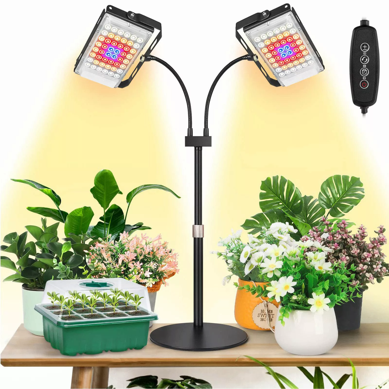 MUPOO Pflanzenlampe Vollspektrums Pflanzenlicht für Zimmerpflanzen,Höhenver günstig online kaufen