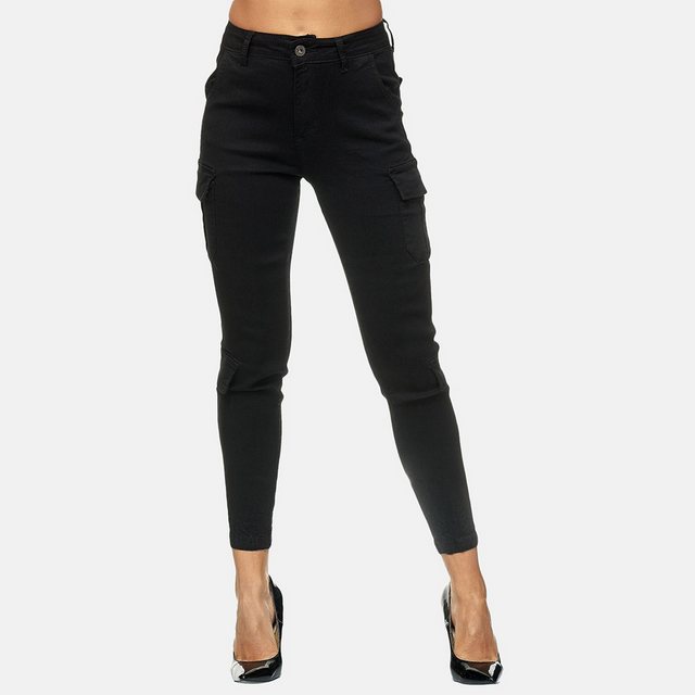 Elara Cargohose Elara Damen Slim Fit Hose Denim Cargo (1-tlg) günstig online kaufen