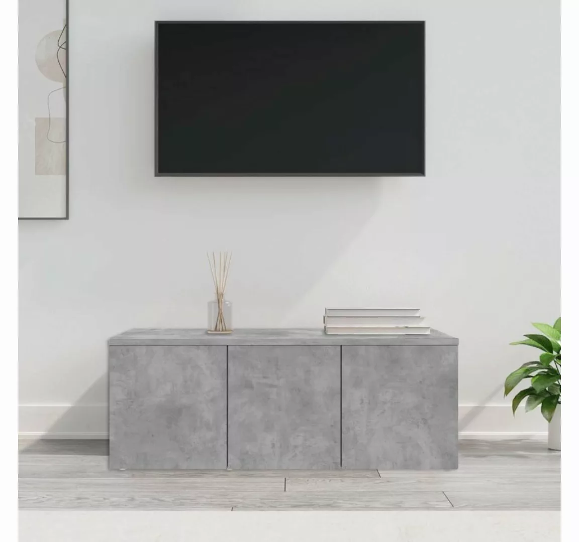 furnicato TV-Schrank Betongrau 80x34x30 cm Holzwerkstoff günstig online kaufen