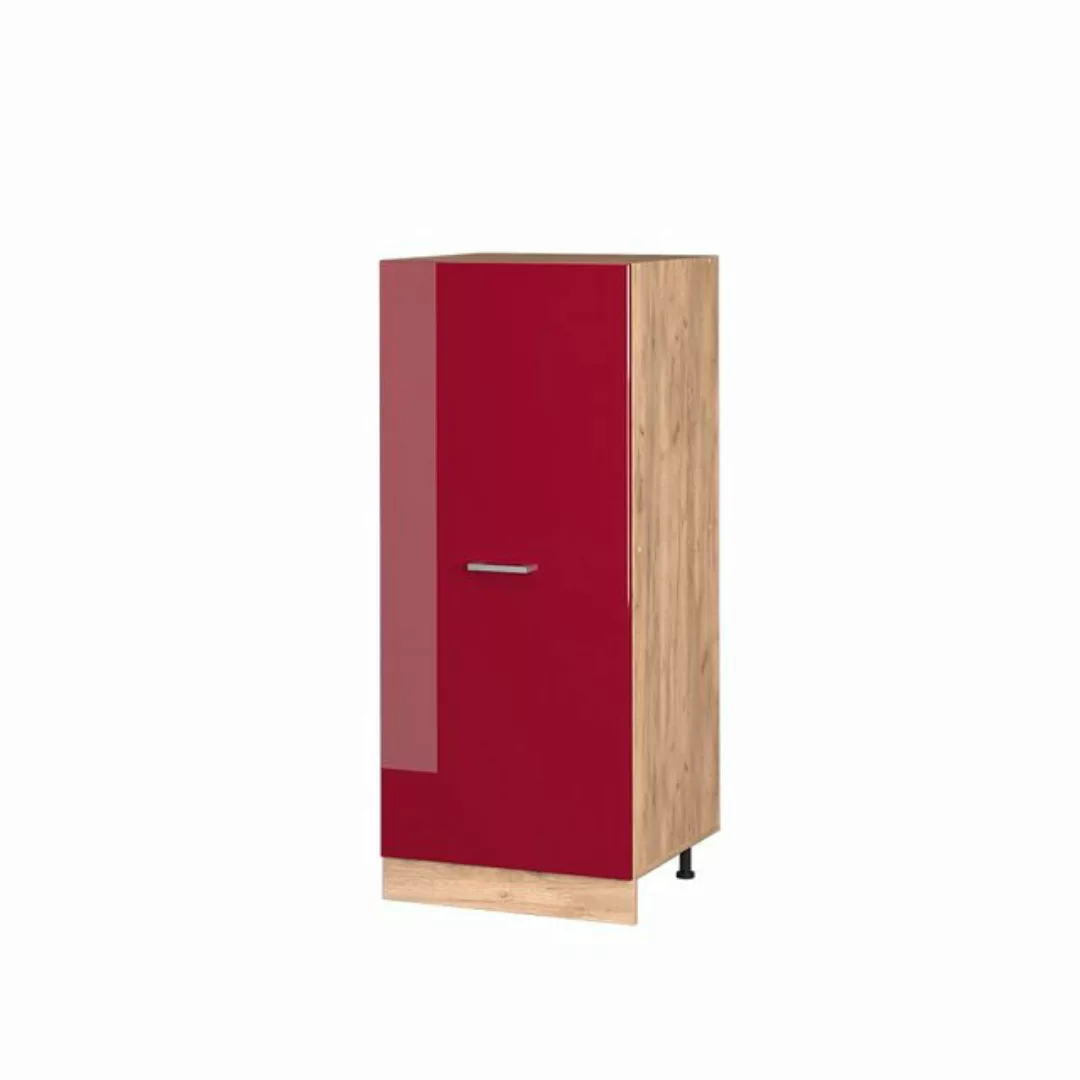 Vicco Hochschrank R-Line, Bordeaux Hochglanz/Goldkraft Eiche, 60 cm günstig online kaufen