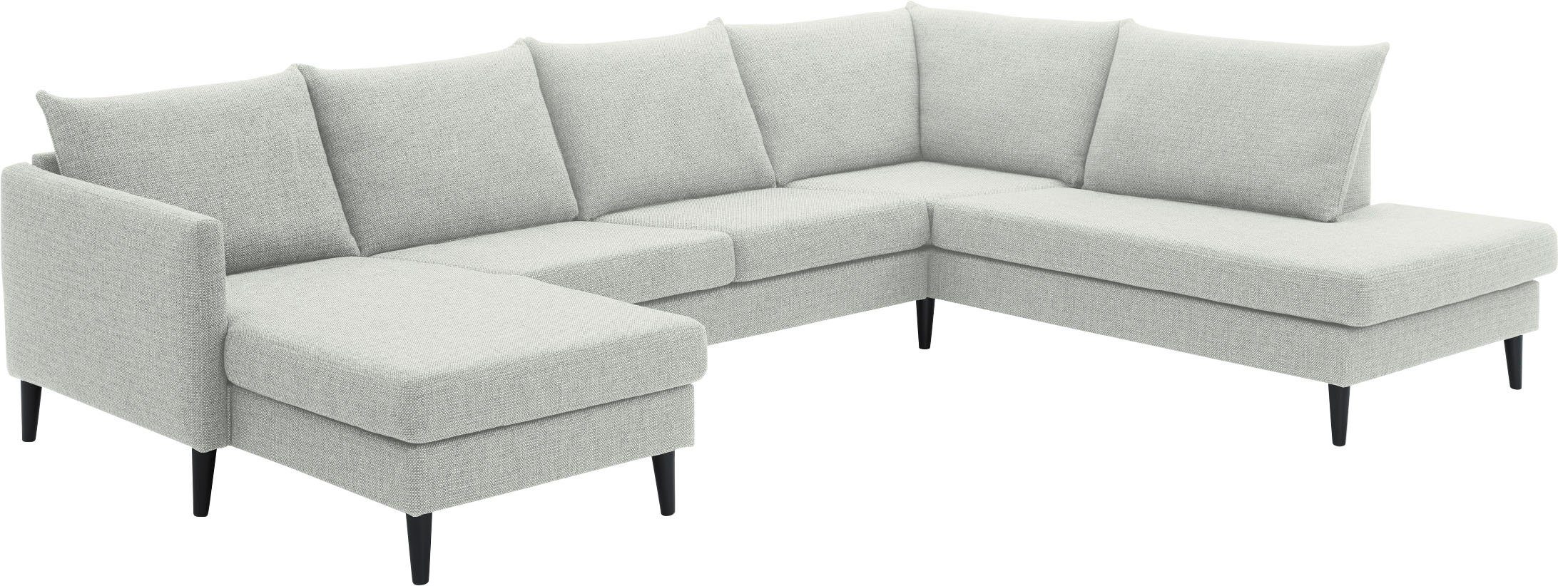 ATLANTIC home collection Wohnlandschaft "Rekvik U-Form", mit Wellenunterfed günstig online kaufen
