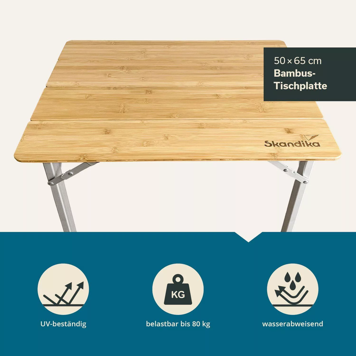 Skandika Campingtisch Tolja Bambus Falttisch mit günstig online kaufen