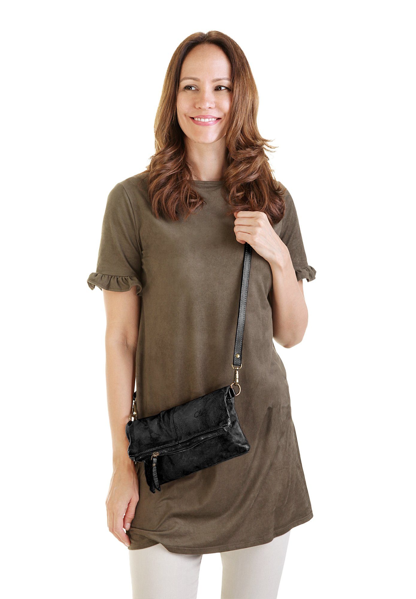 Cluty Abendtasche, echt Leder, Made in Italy günstig online kaufen
