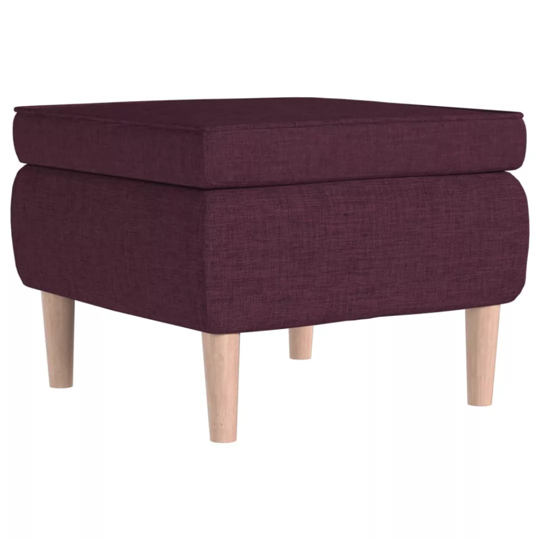 Vidaxl Hocker Mit Holzbeinen Lila Stoff günstig online kaufen