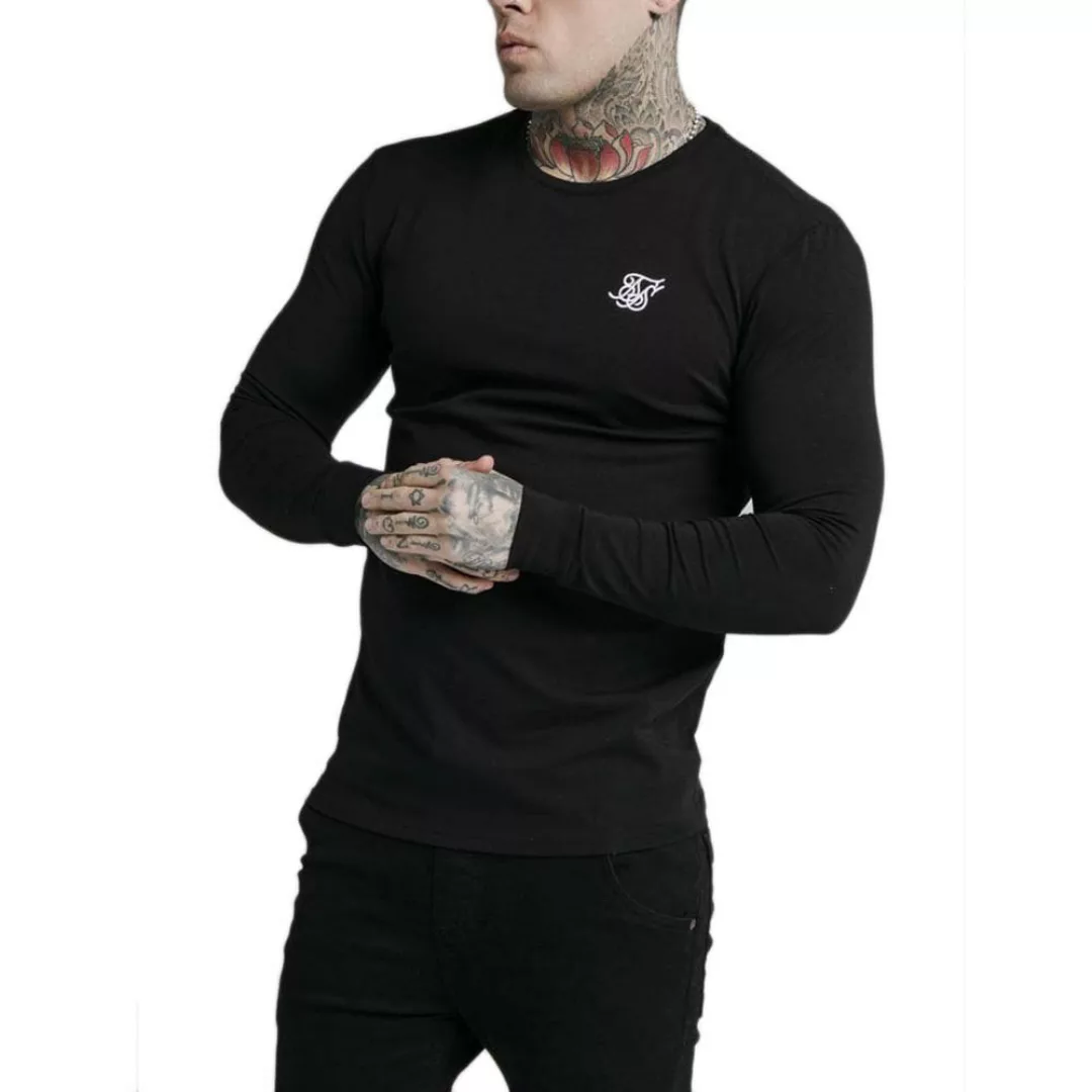 Siksilk Straighhem Gym Langarm-t-shirt L Black günstig online kaufen