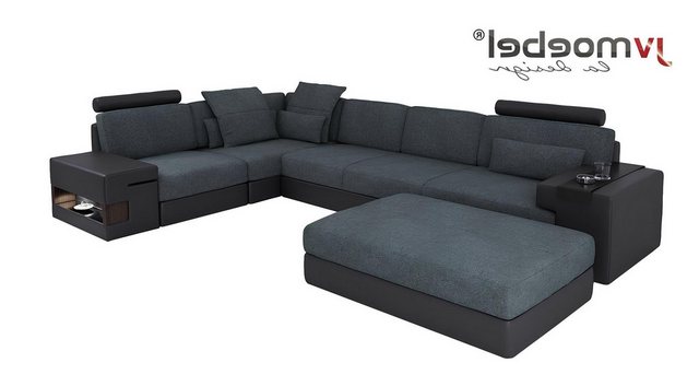 Xlmoebel Ecksofa Neu Holz Ecksofa mit L-förmigen Sitzgarnituren und Sitzkis günstig online kaufen