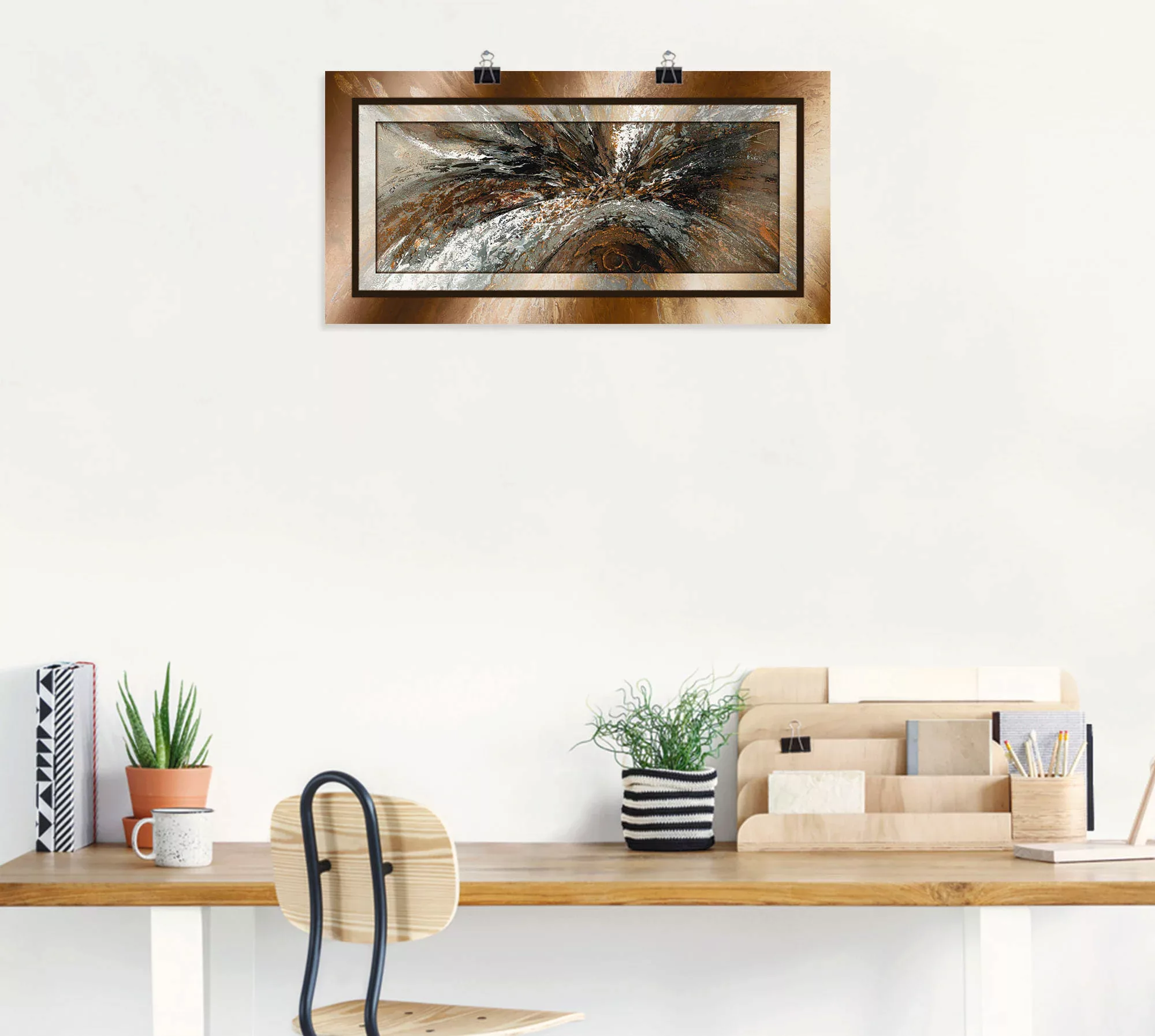 Artland Wandbild "Gold Abstrakt 1", Gegenstandslos, (1 St.), als Alubild, O günstig online kaufen