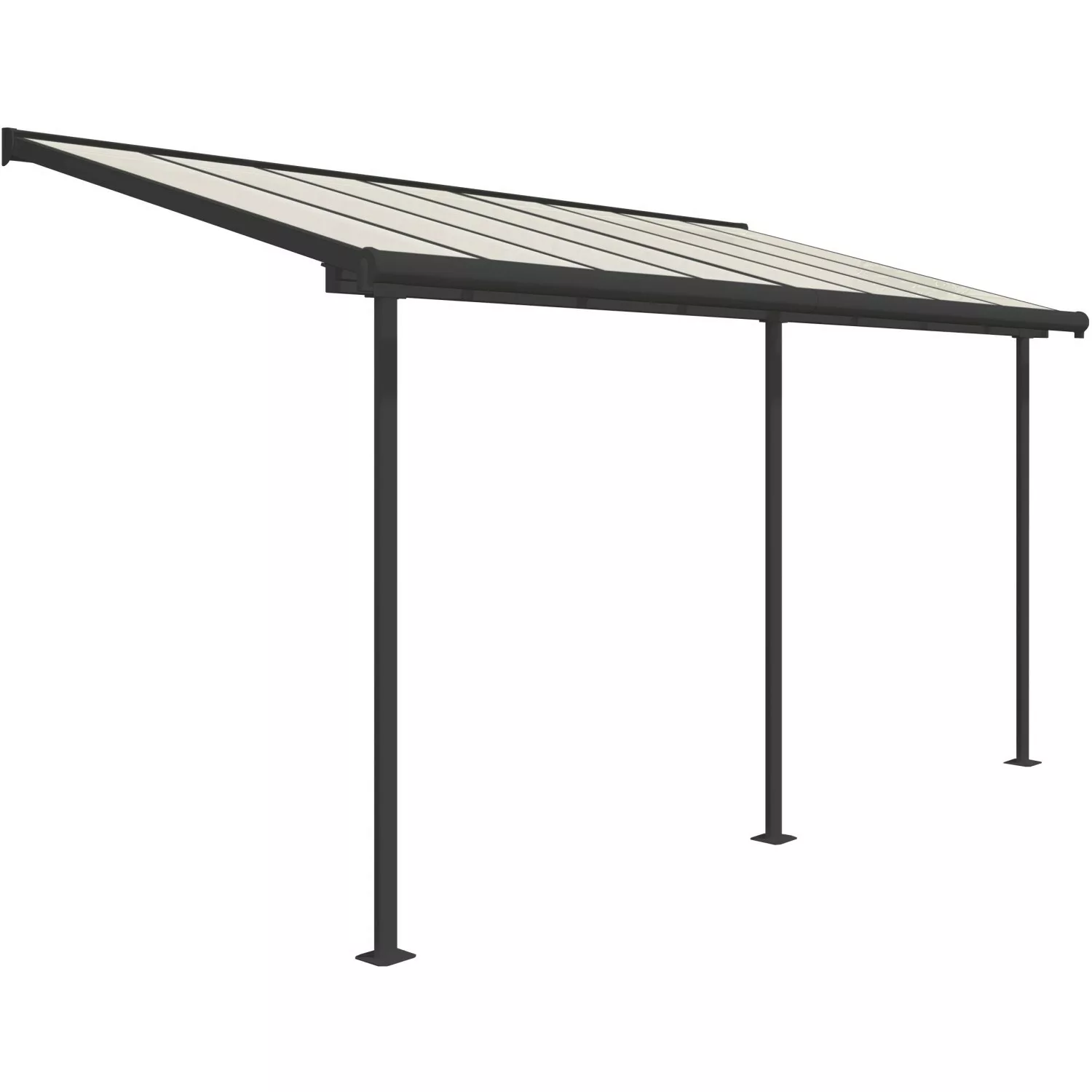 Palram Terrassendach Sierra grau Aluminium B/H/T: ca. 447x300x230 cm günstig online kaufen