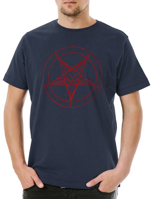 Urban Backwoods Print-Shirt Baphomet Pentagram Sign Herren T-Shirt Shirt Al günstig online kaufen