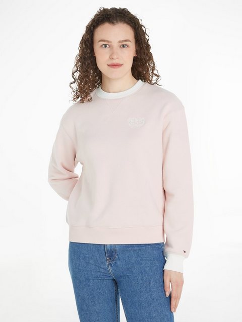 Tommy Hilfiger Sweatshirt REG C-NK CREST 85 SWEATSHIRT mit Logostickerei günstig online kaufen