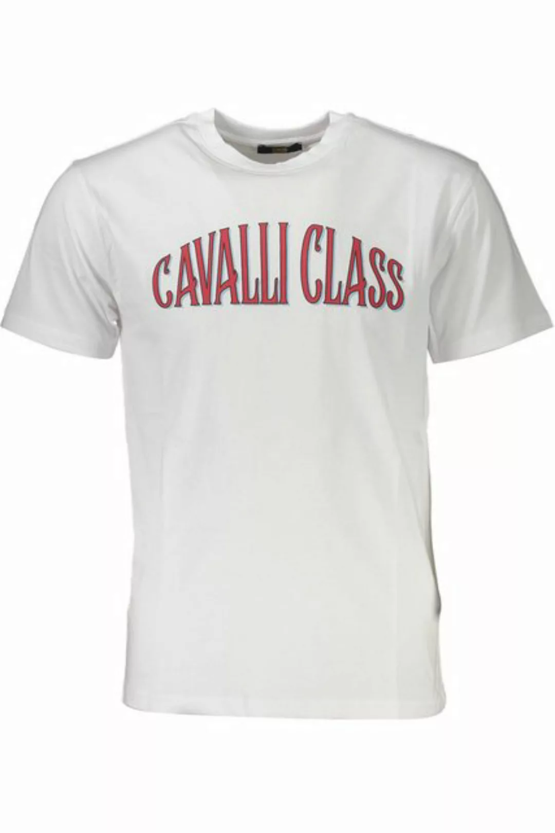 Cavalli Class T-Shirt Weißes Kurzarm-T-Shirt Herren - Regular Fit günstig online kaufen