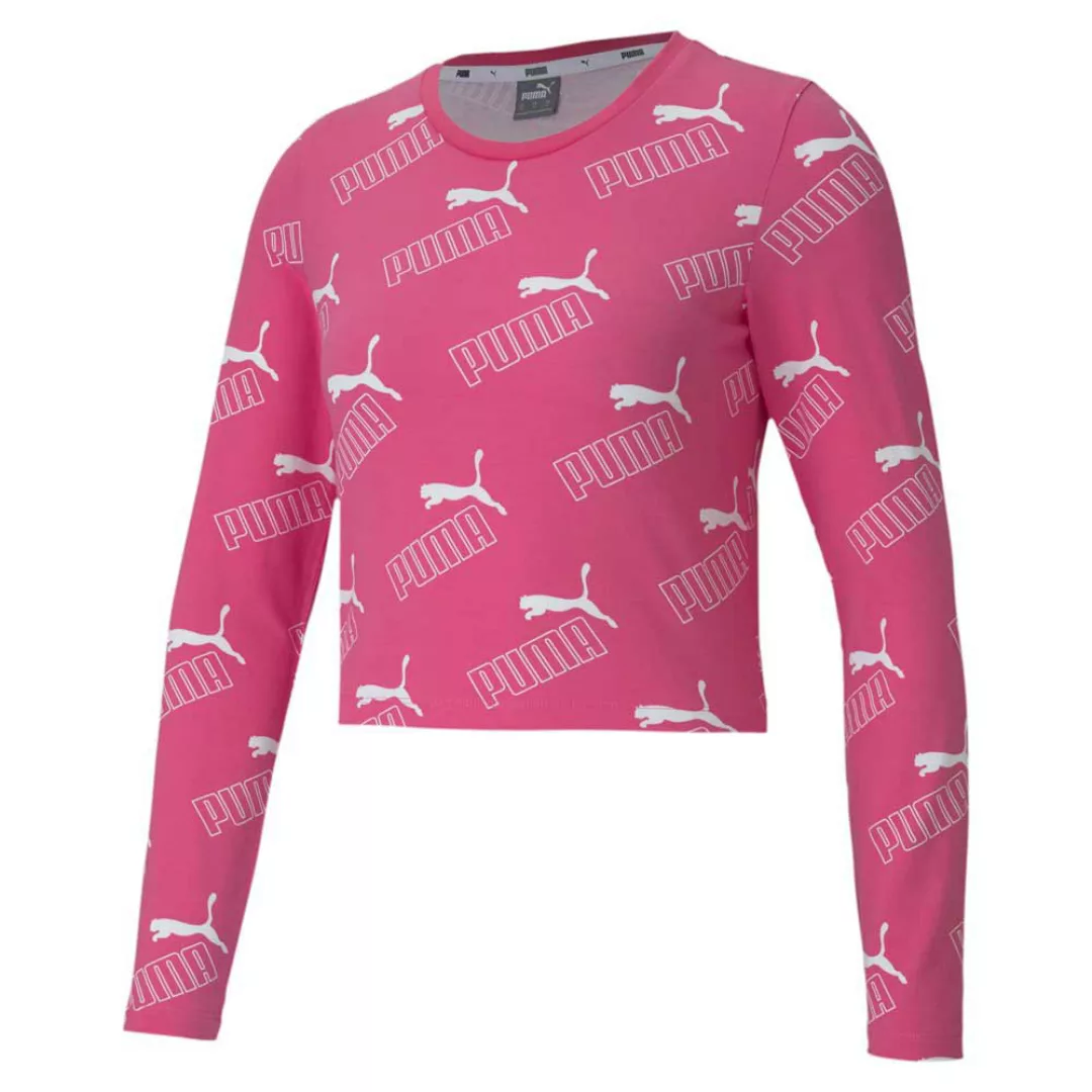 Puma Amplified All Over Prinfitted Langarm-t-shirt M Glowing Pink günstig online kaufen