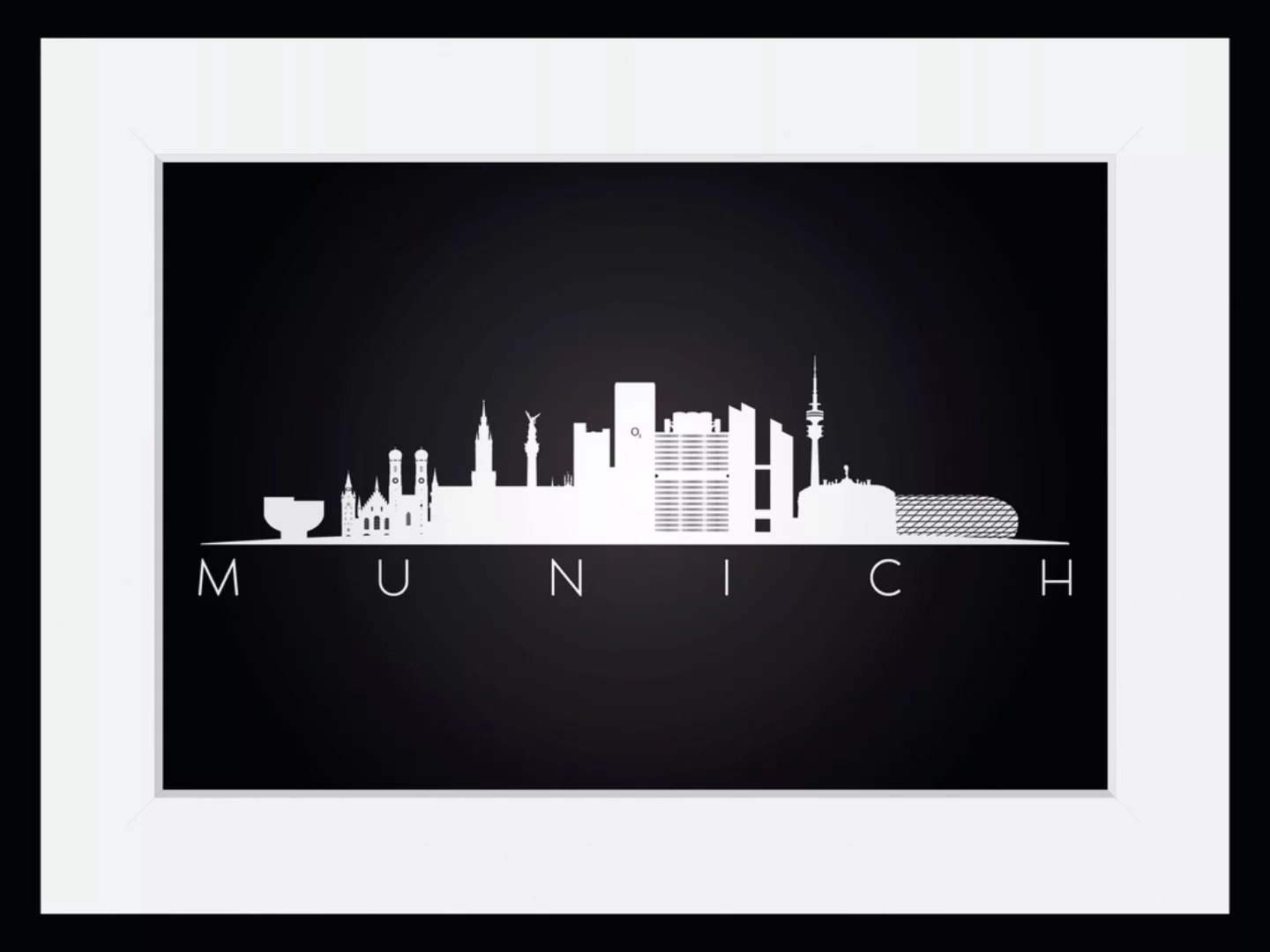 queence Bild »Munich Sehenswürdigkeiten«, Städte-Schriftzug-Deutschland-Sta günstig online kaufen