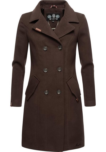 Marikoo Wollmantel "Nanakoo", edler Damen Trenchcoat in Woll-Optik günstig online kaufen