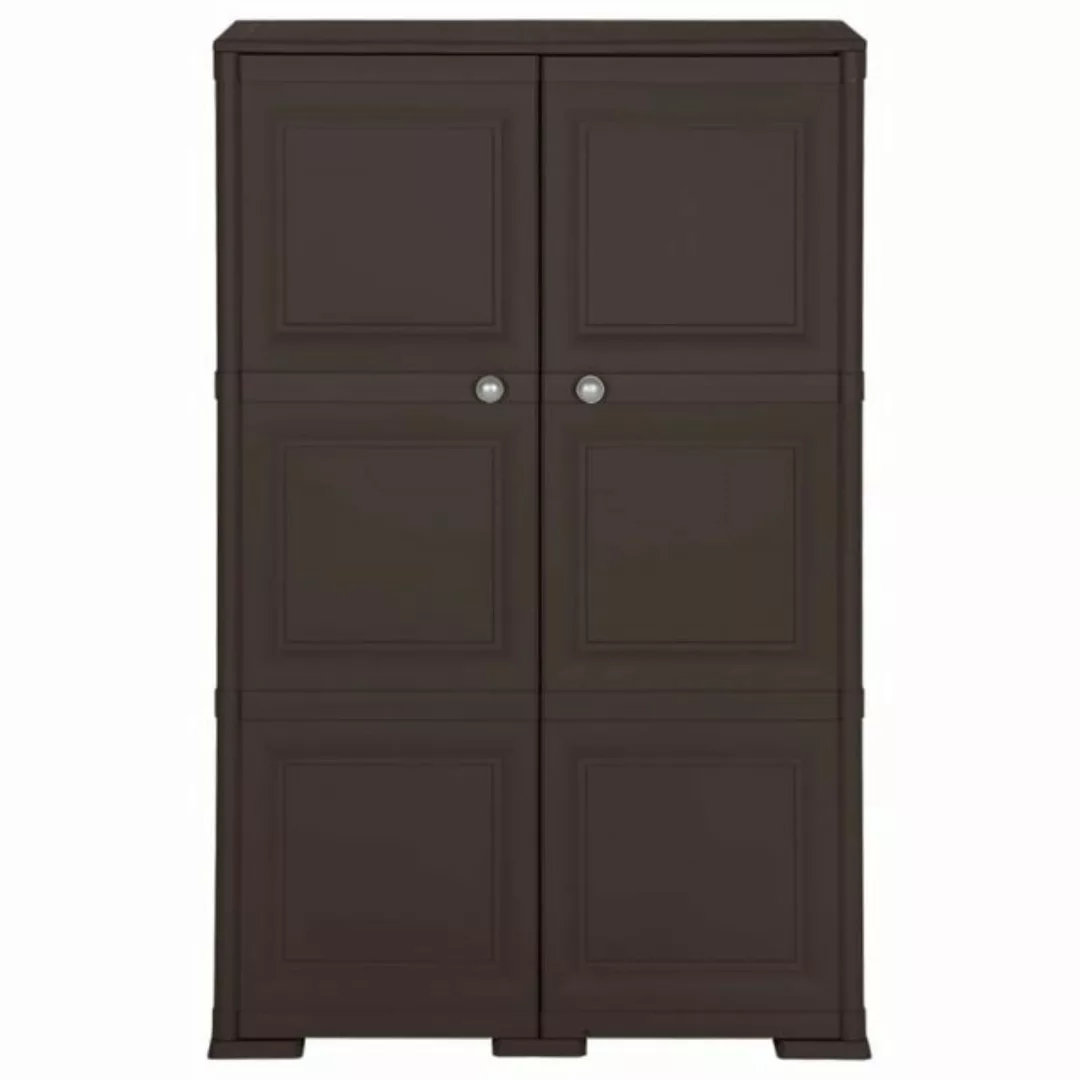 Kunststoffschrank 79x43x125 Cm Holzdesign Braun günstig online kaufen