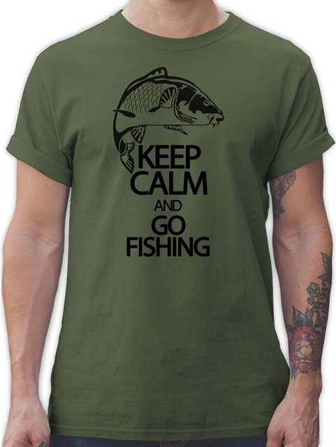 Shirtracer T-Shirt Keep calm and go Fishing Angler Geschenke günstig online kaufen