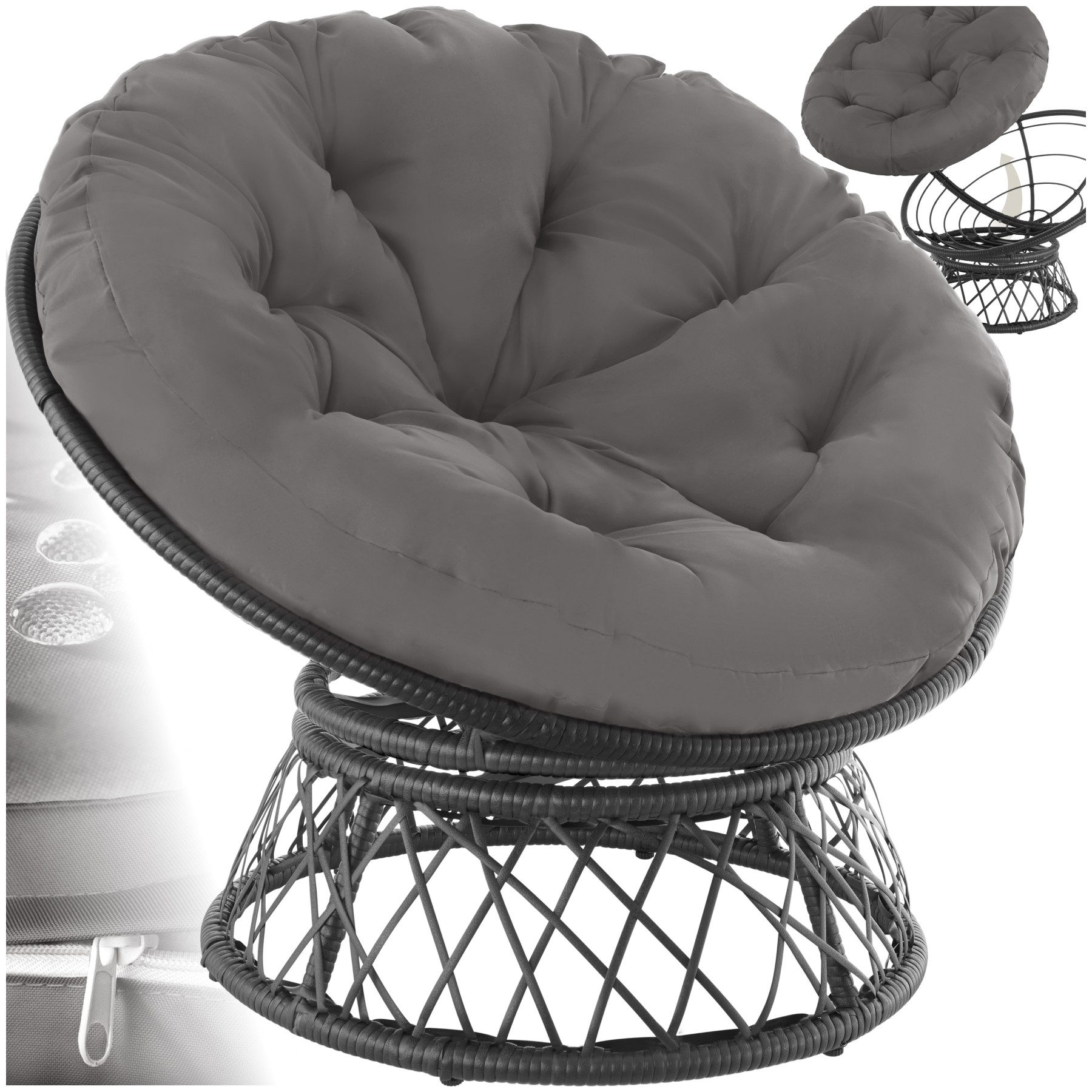 tectake Rattanstuhl Rattansessel (Set., 1 St), günstig online kaufen