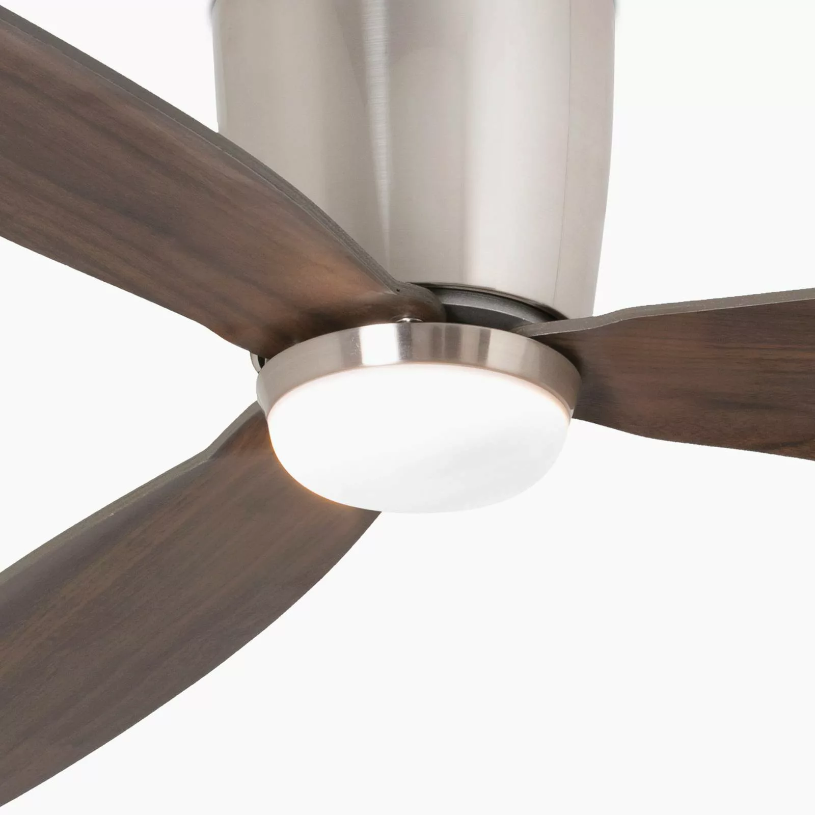 Deckenventilator Nias LED DC nickel/Holz dunkel günstig online kaufen