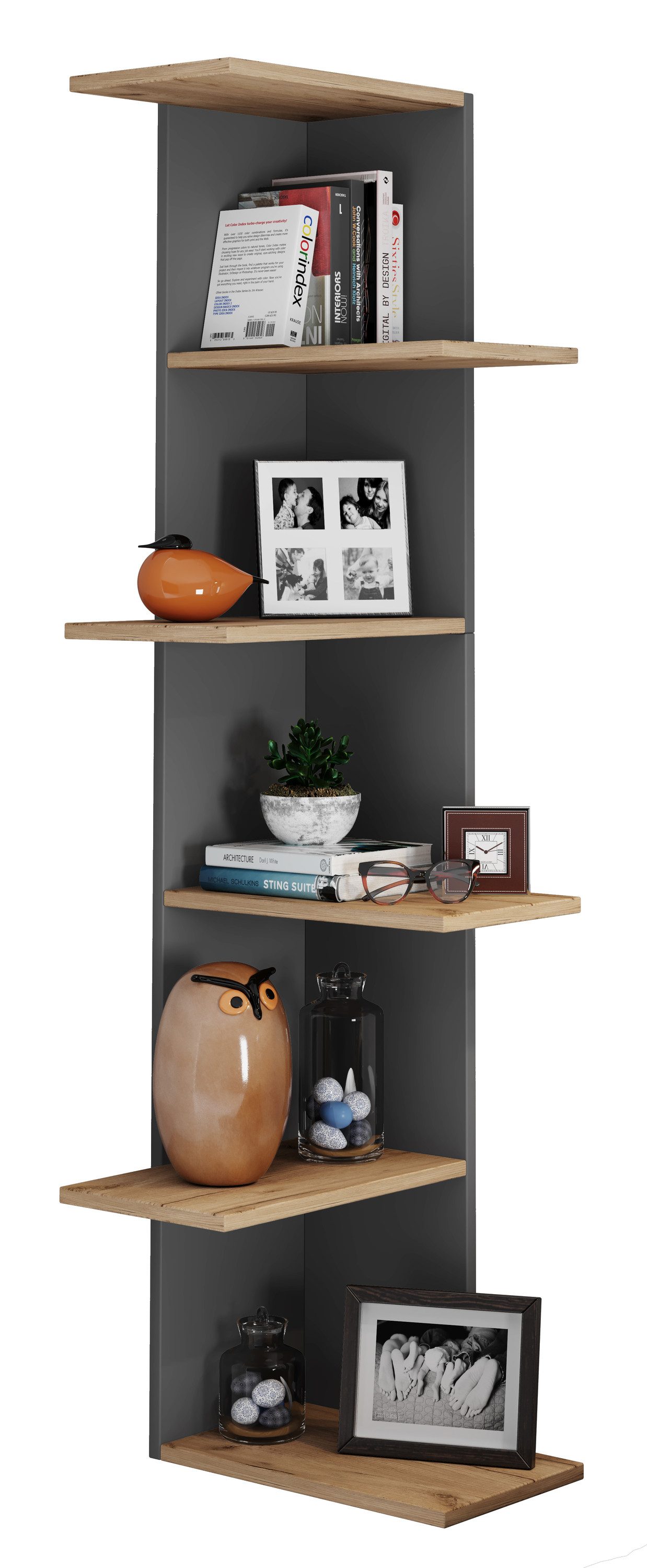 VCM Wandregal Holz Wandregal Hängeregal Eckregal günstig online kaufen