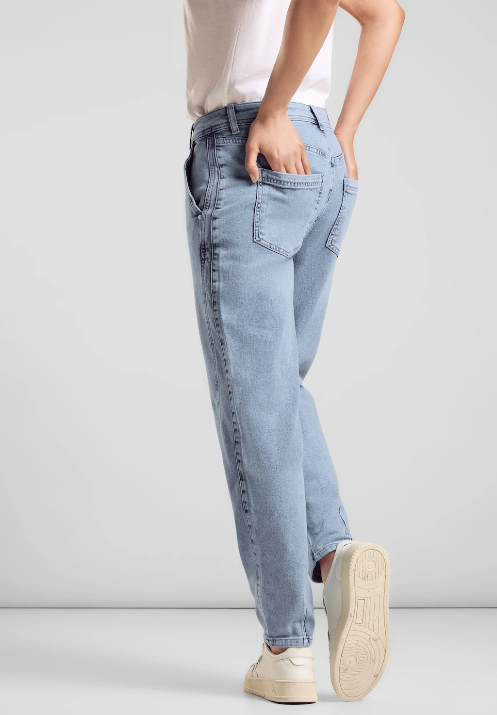 STREET ONE Loose-fit-Jeans mit dekorativen Nähten günstig online kaufen