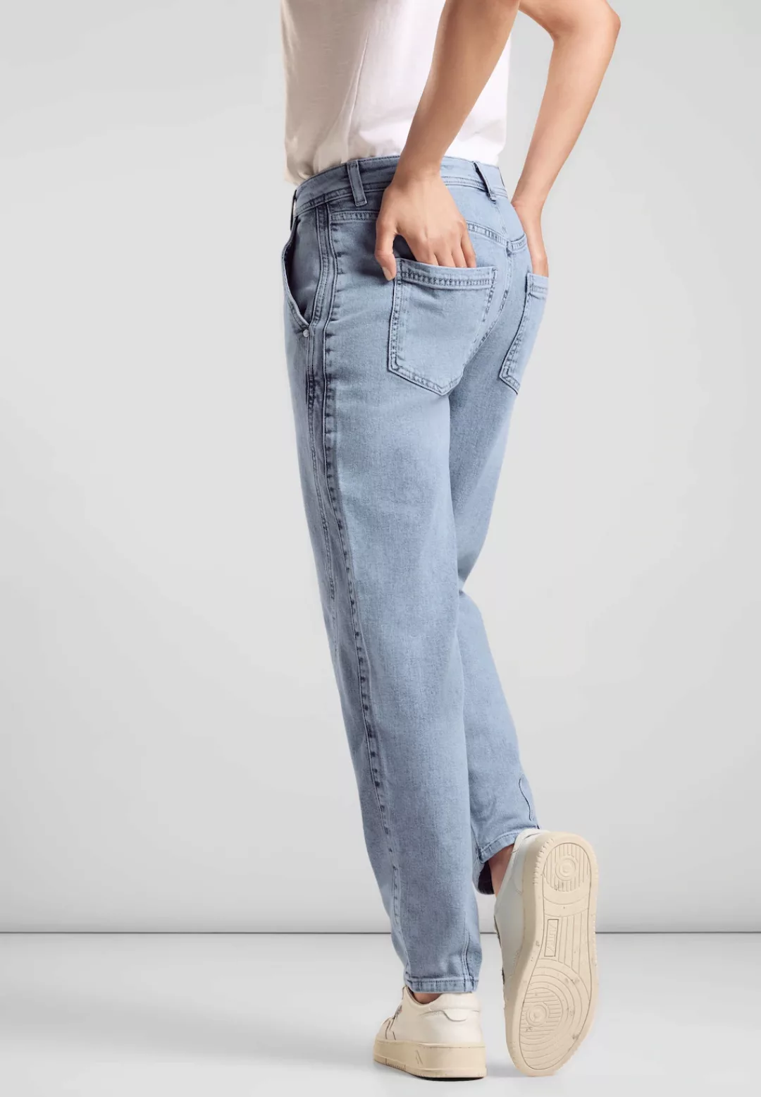 STREET ONE Loose-fit-Jeans mit dekorativen Nähten günstig online kaufen