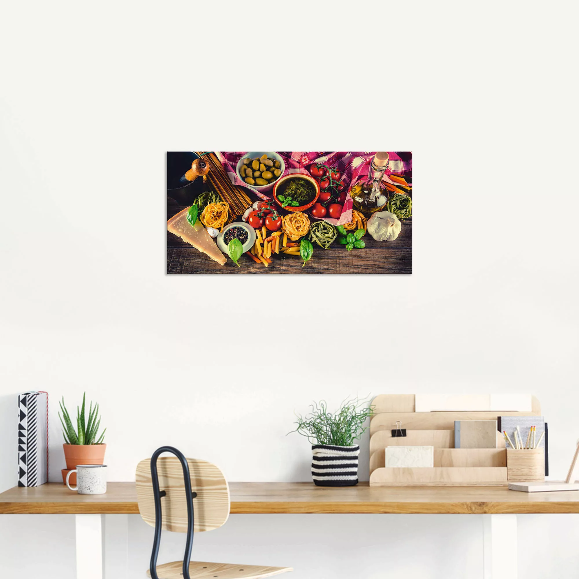 Artland Wandbild "Italienisch mediterrane Lebensmittel", Lebensmittel, (1 S günstig online kaufen