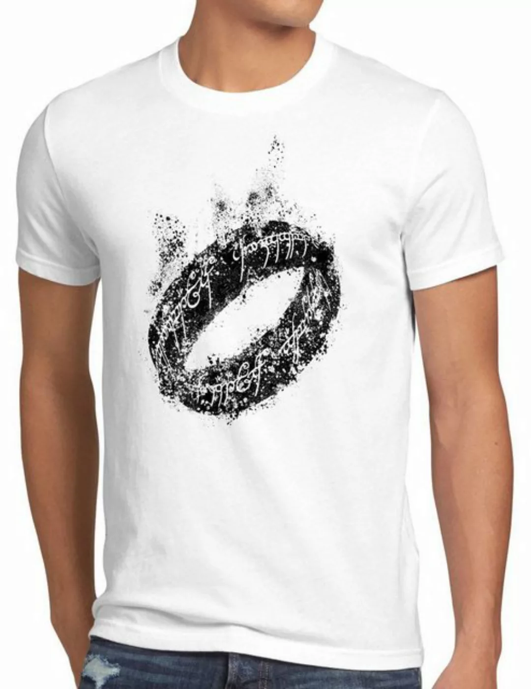 Print-Shirt Herren T-Shirt Eine Ring Der Lord Neuseeland ringe Triologie He günstig online kaufen