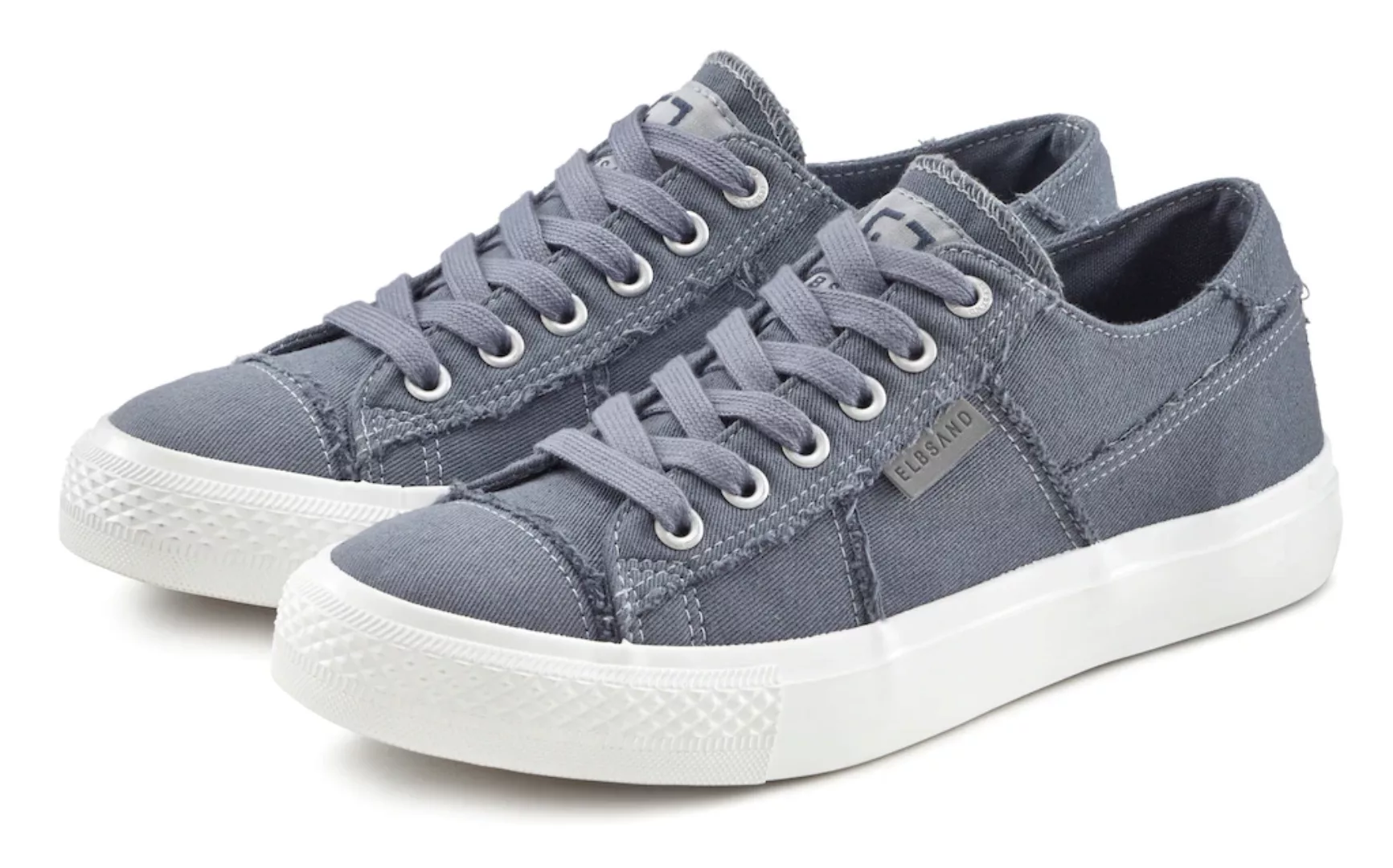 Elbsand Sneaker, Schnürhalbschuh, Freizeitschuh aus Textil, Used-Look VEGAN günstig online kaufen