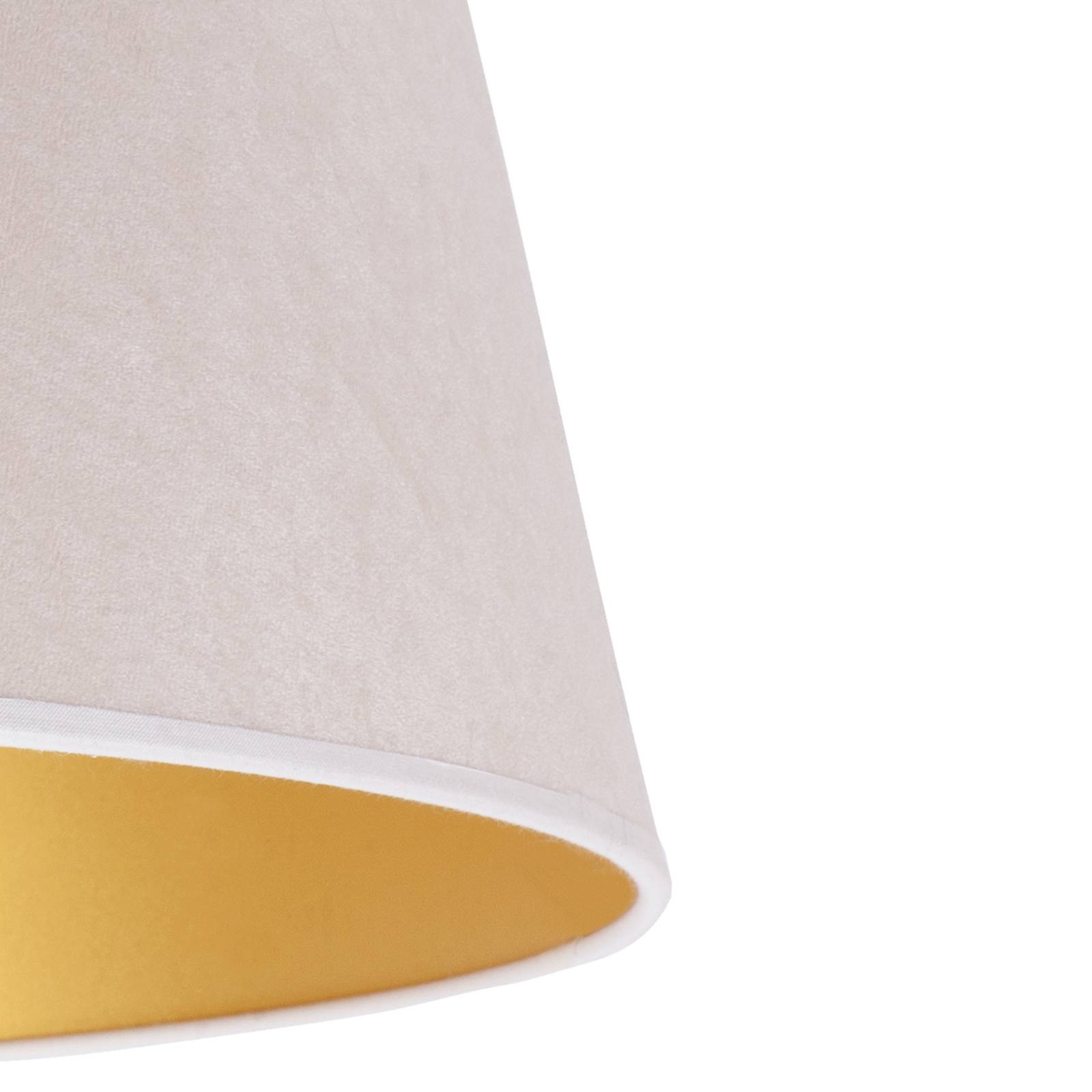 Lampenschirm Cone Höhe 25,5 cm, ecru/gold günstig online kaufen