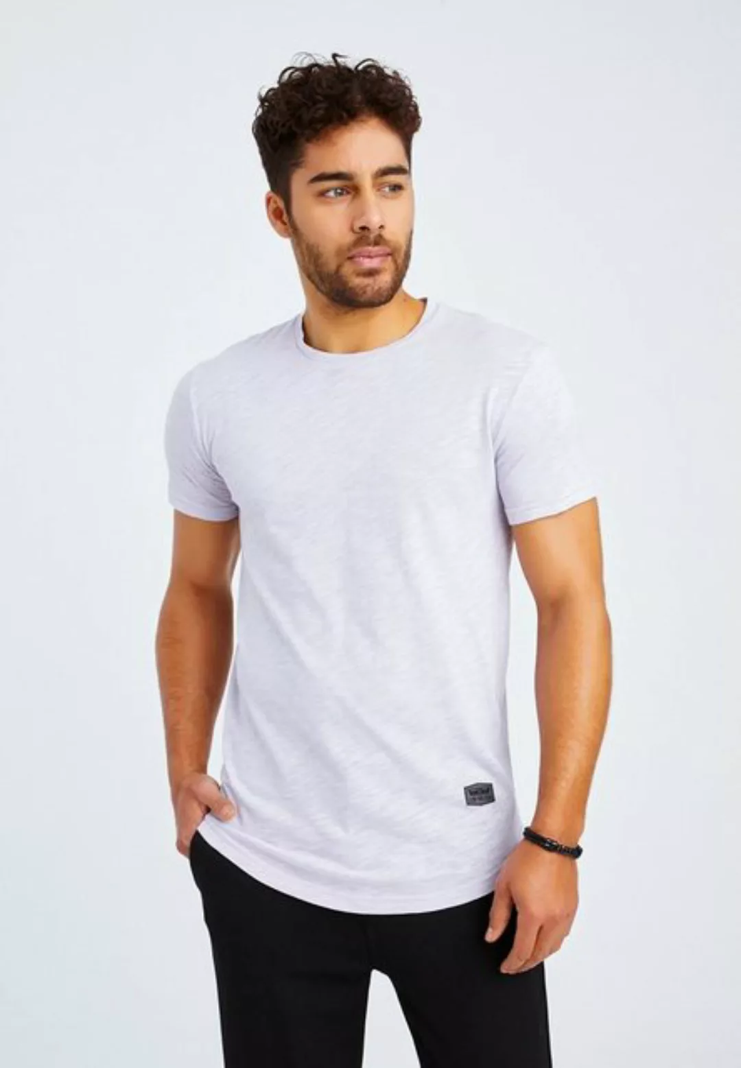Leif Nelson T-Shirt Herren T-Shirt Rundhals LN-8312 günstig online kaufen
