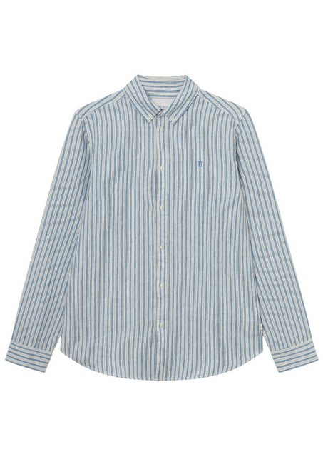 Les Deux Leinenhemd – Langarm-Leinenhemd mit Button-Down-Kragen günstig online kaufen