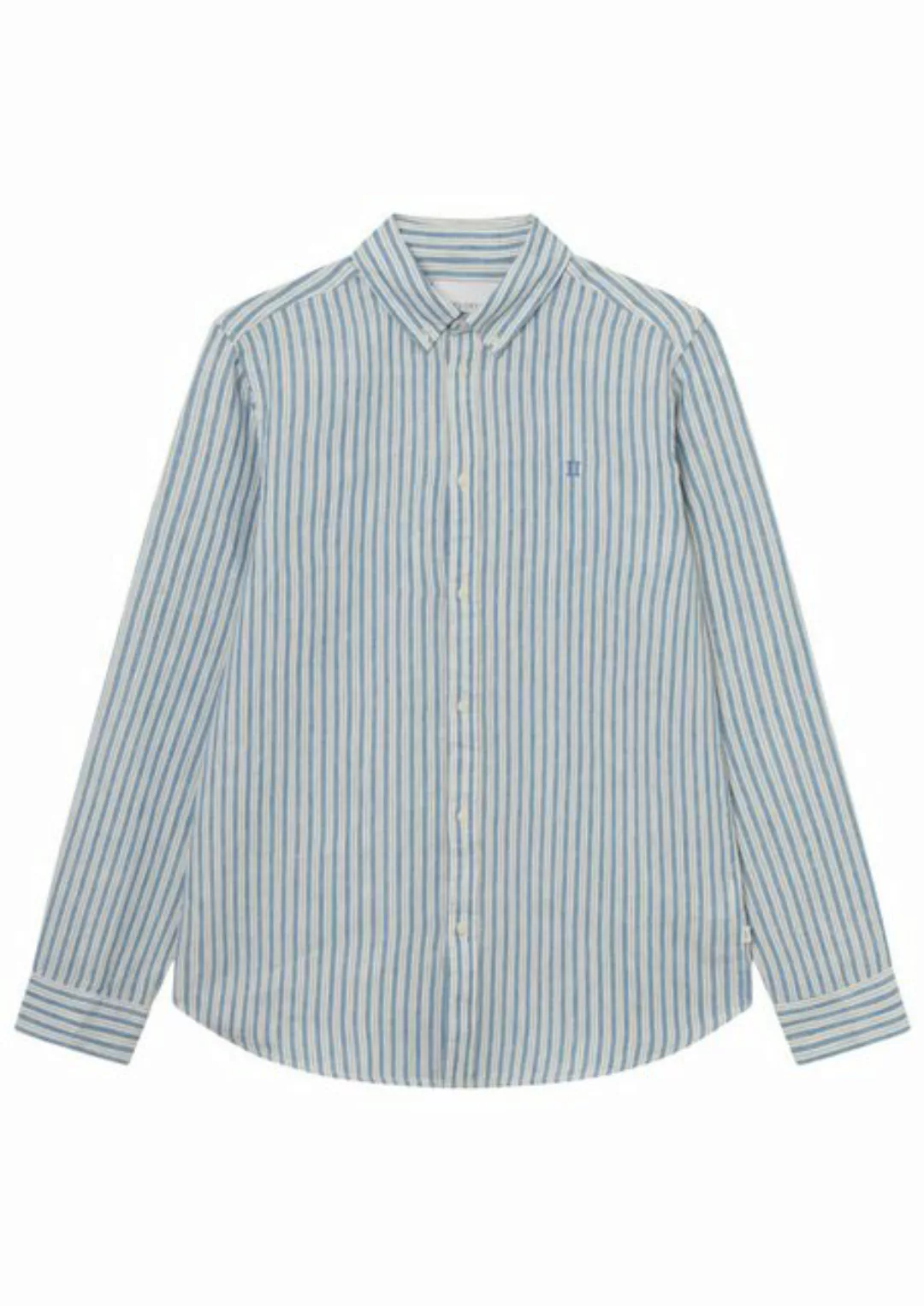 Les Deux Leinenhemd – Langarm-Leinenhemd mit Button-Down-Kragen günstig online kaufen